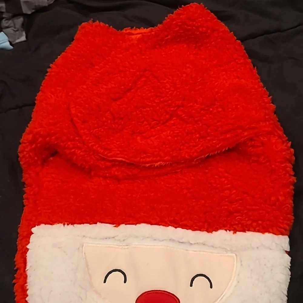 ❤️10/$13 Like new baby Santa warm Sherpa swaddle Christmas